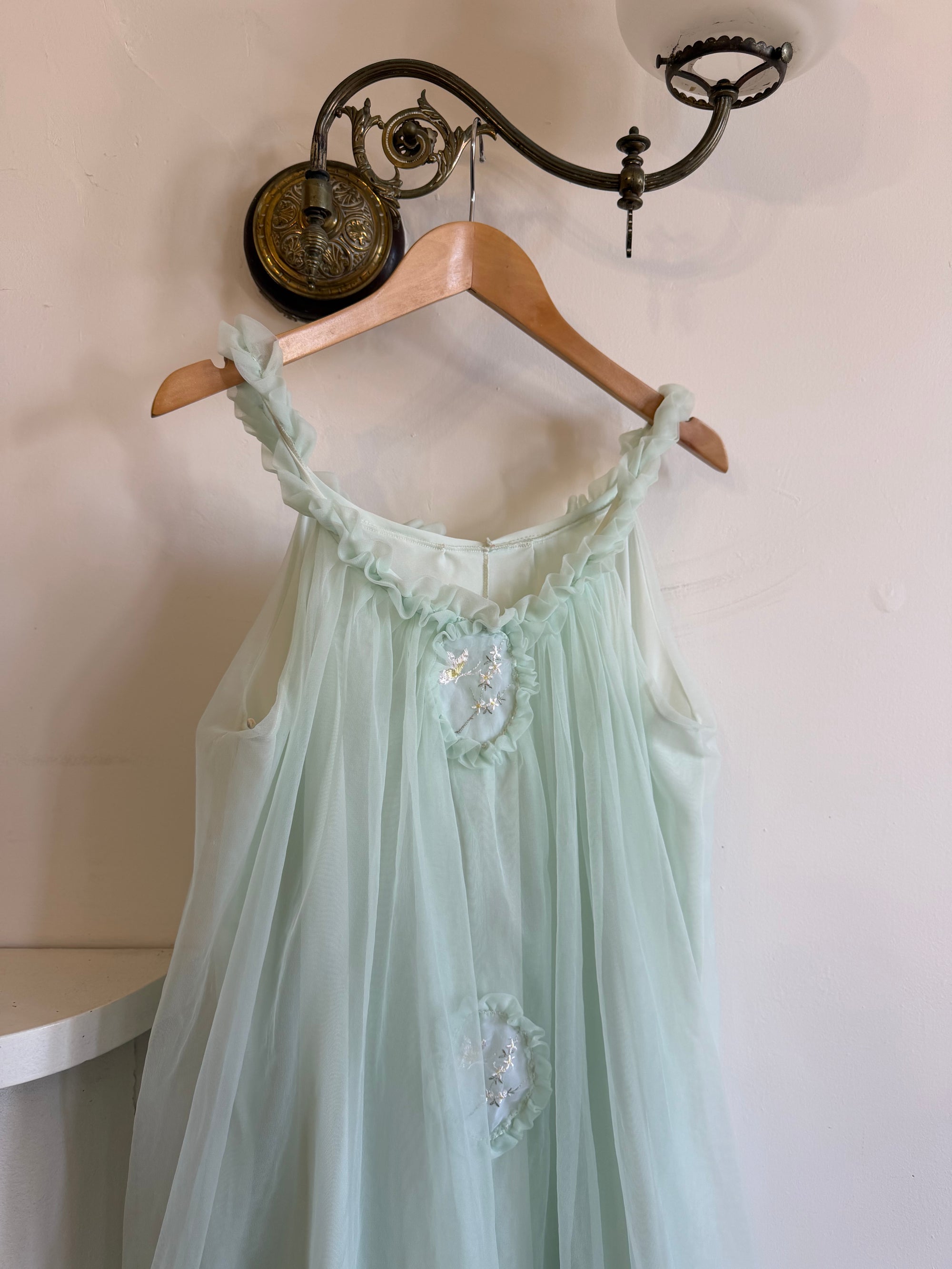 Vintage 60s Babydoll Shift Dress Mint