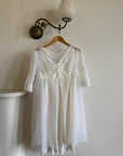 Vintage 80s Wedding Morning Lace Peignoir and Slip Set