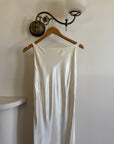 Vintage 90s Satin High Front Slip Wedding Gown
