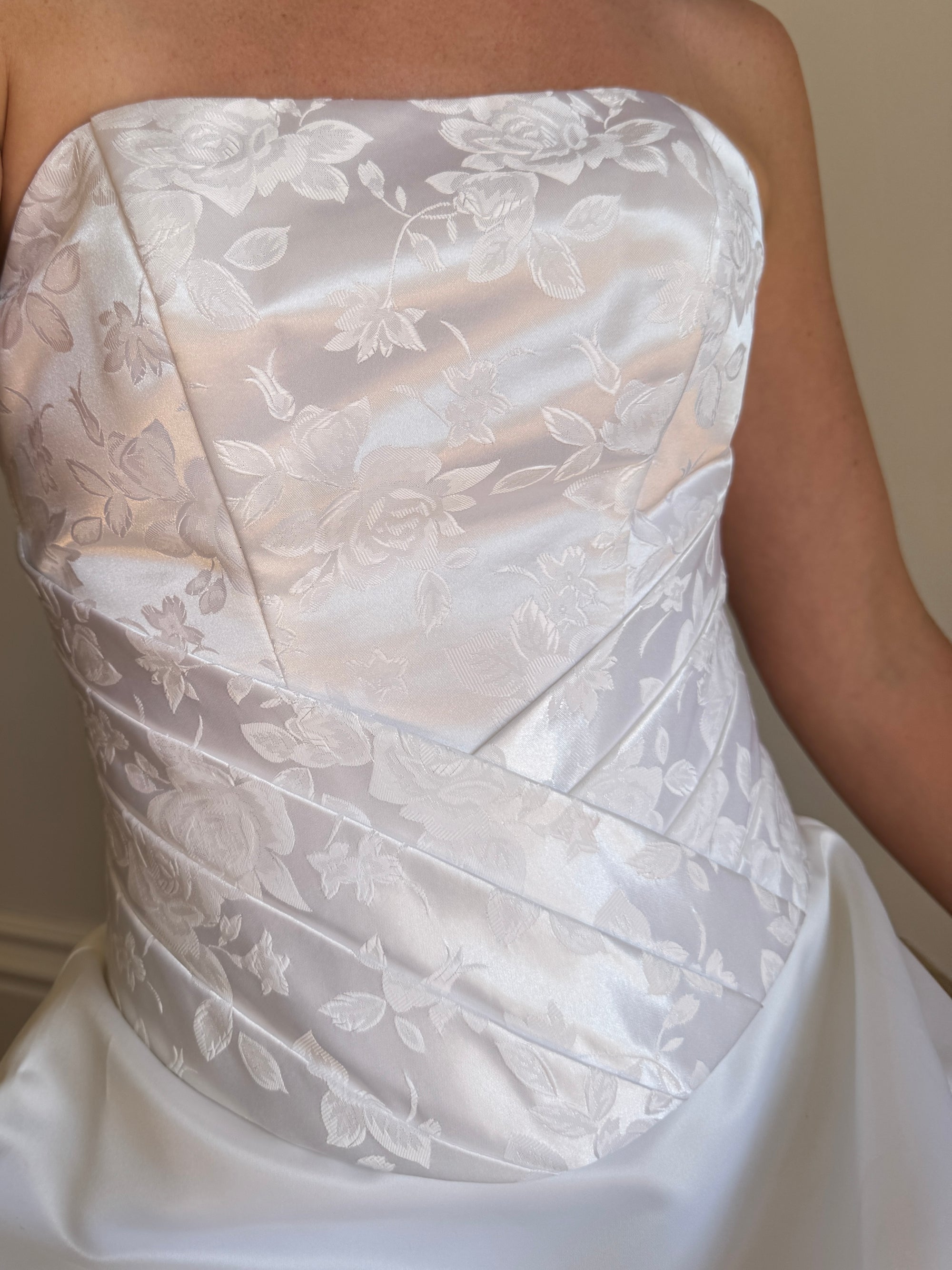 Vintage 90s Princess Satin Jacquard Two Piece Set