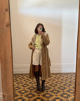 Vintage Faux Suede Penny Lane Coat Camel