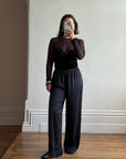 Vintage 90s Emanuel Ungaro Velvet Mesh Embroidered Bodysuit