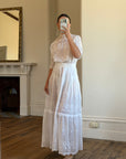 Vintage Edwardian Soiree Garden Broderie Anglaise Dress