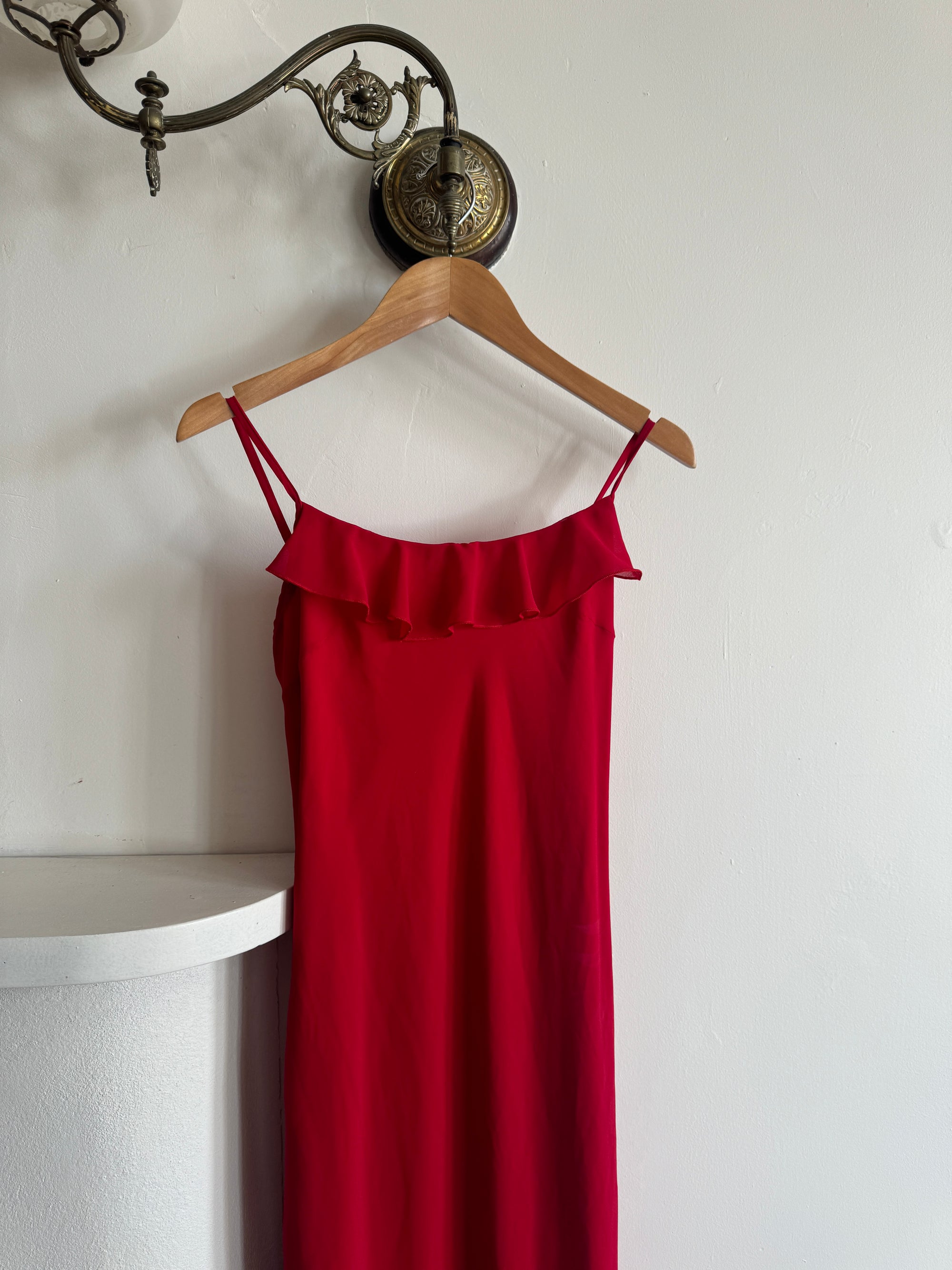 Vintage 90s Scarlett Red Slip Dress