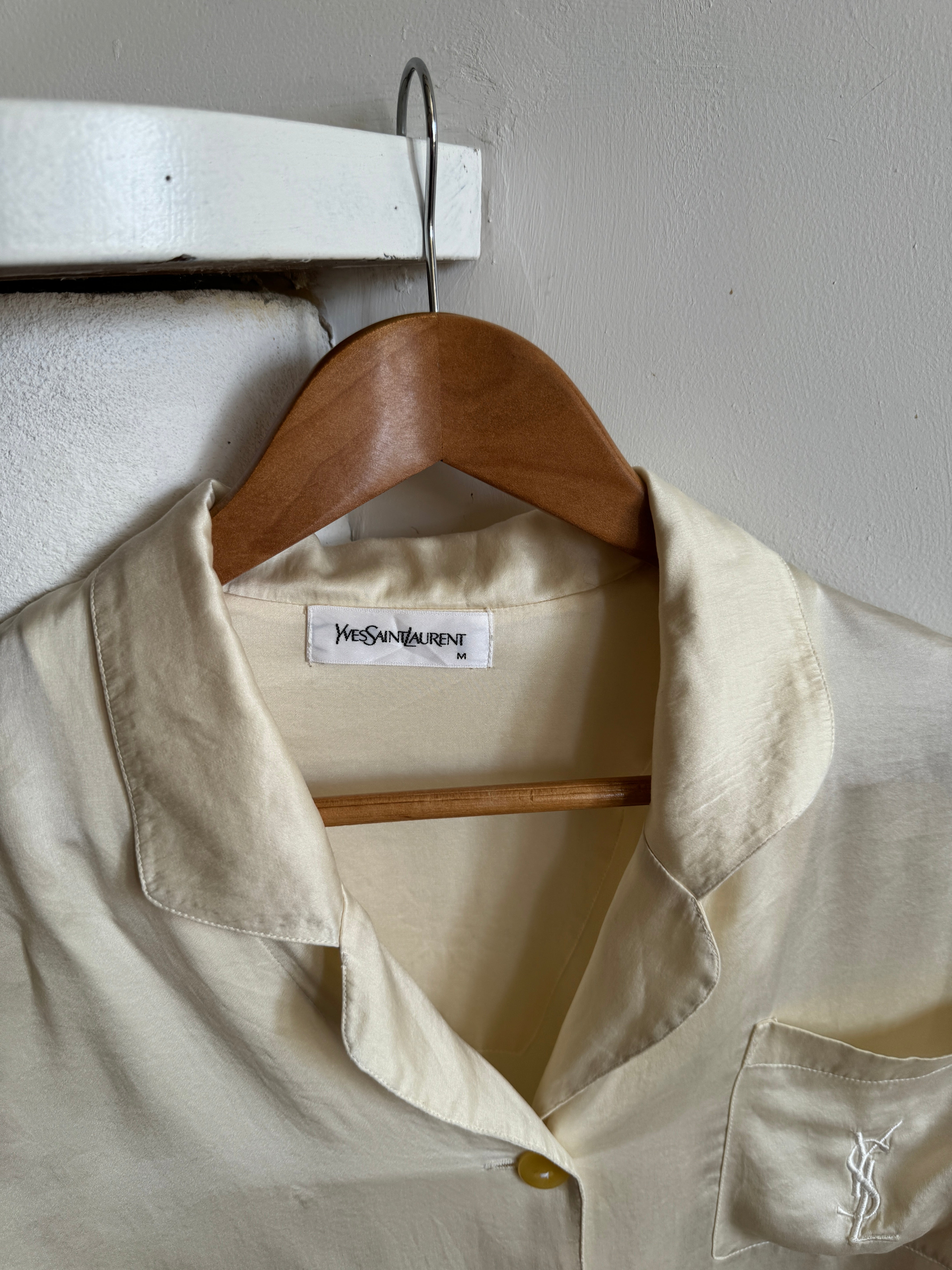 Vintage 100% Silk YSL Button Up Shirt