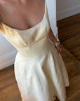 Vintage 90s Pure Silk Couture Diamante Wedding Gown