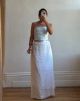 Vintage 90s Organza Prom Skirt Ivory