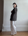 Vintage Christian Dior Tailored Wool Blazer Navy Brown