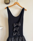 Vintage Australian Made Crinkle Taffeta Mini with Bows