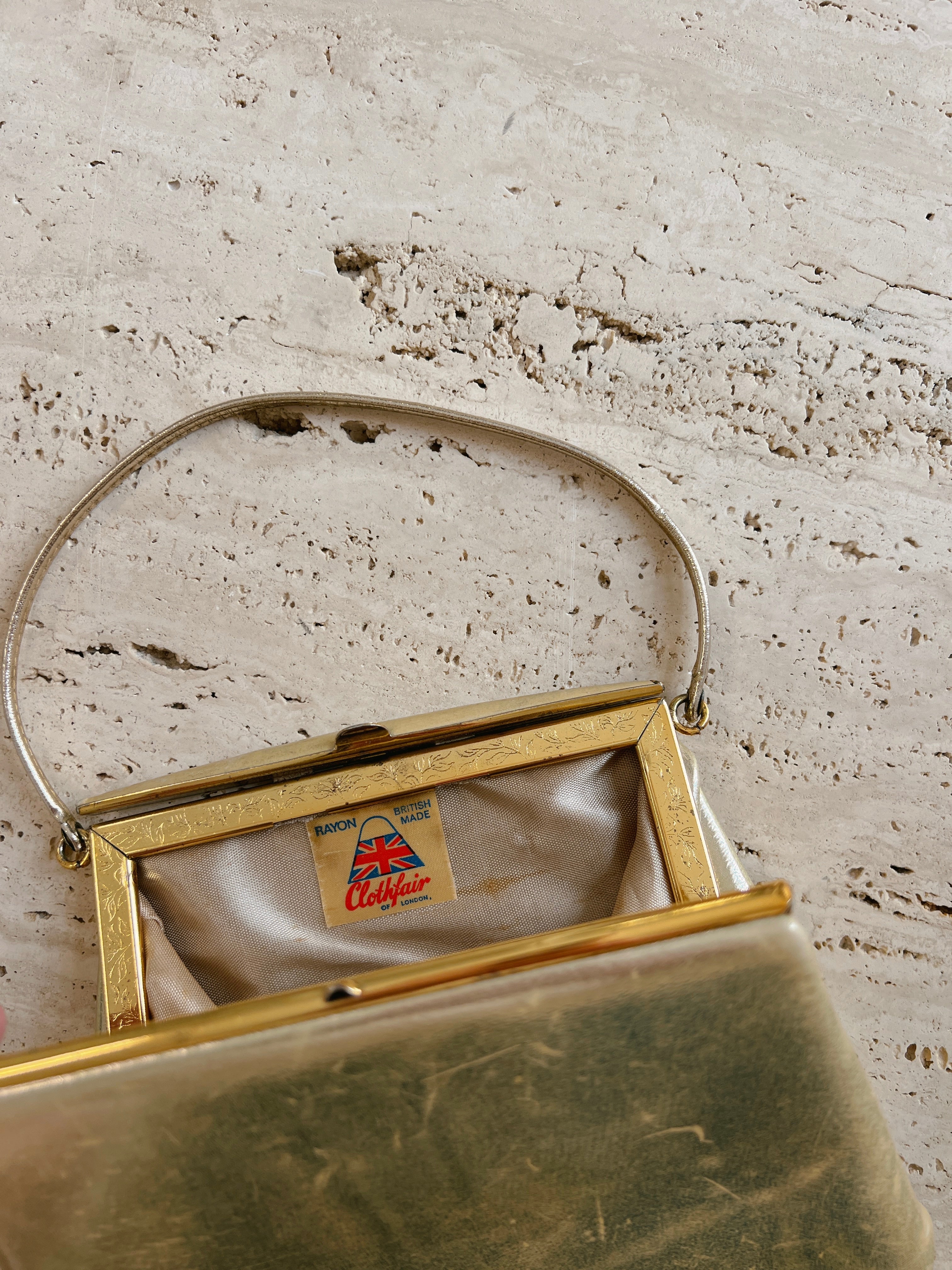 Vintage Gold Structured Purse