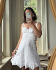 Vintage Y2K Collette Dinnigan Broderie Anglaise Mini Dress