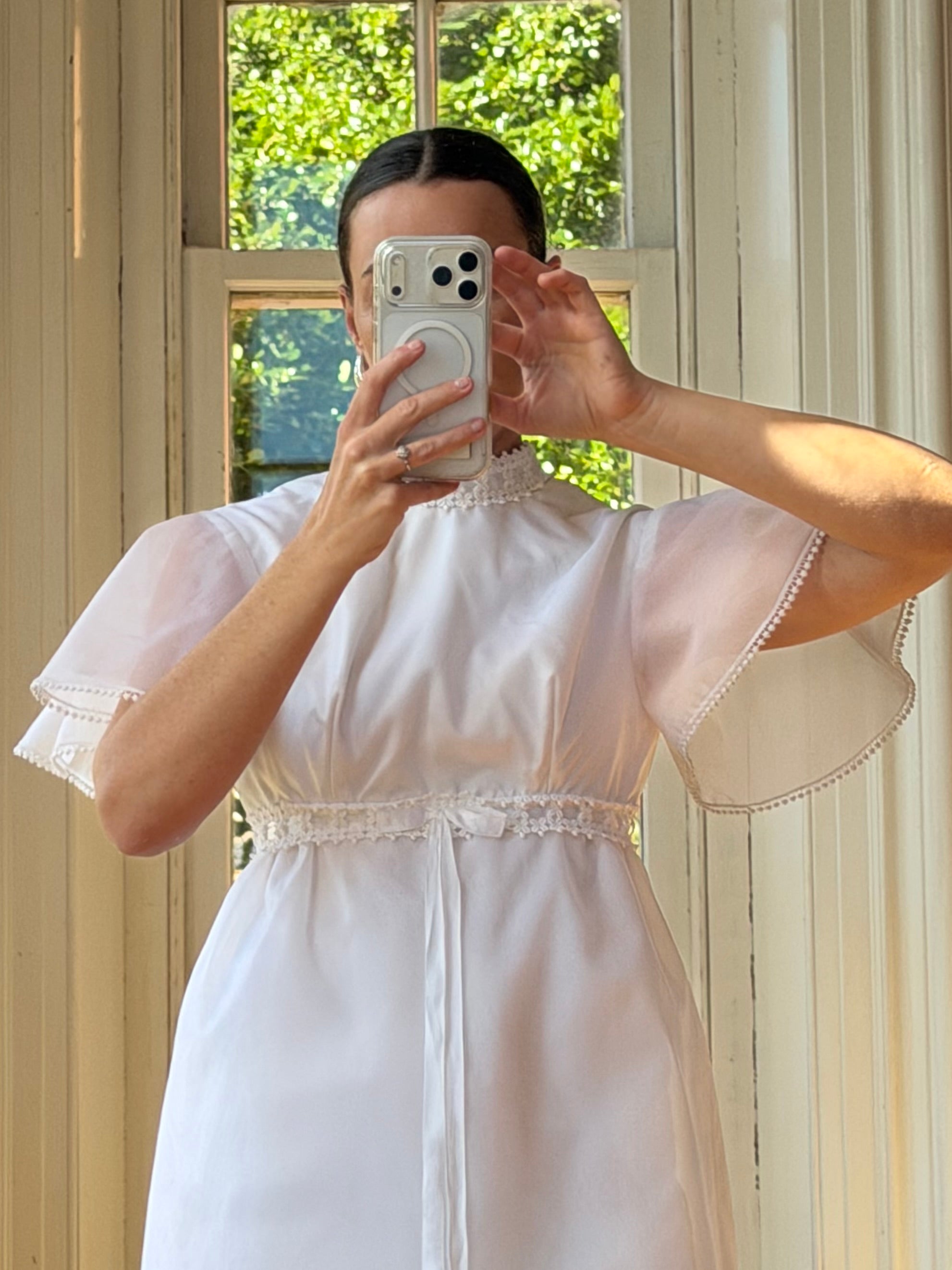 Vintage 60s Babydoll Micro Mod Bridal Mini