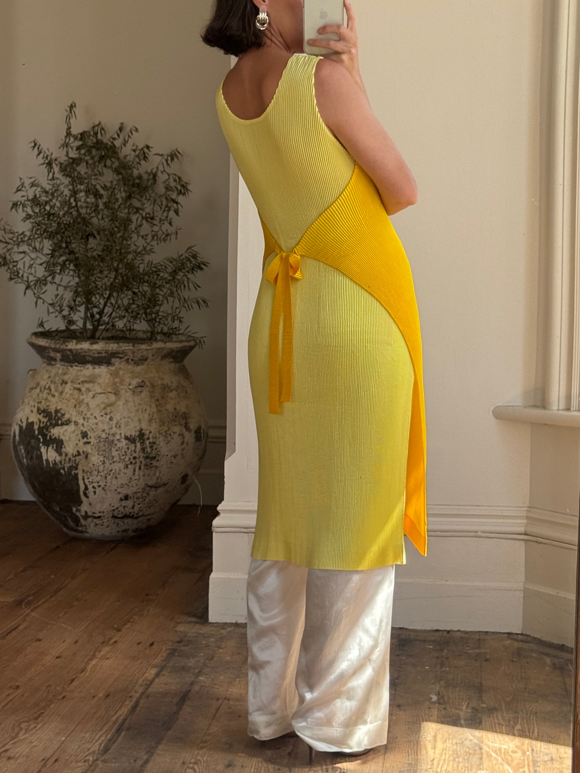 Vintage Issey Miyake IM Pleated Banana Apron Dress