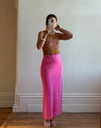 Vintage Y2K Naked Embellished Bodycon Midi Hot Pink