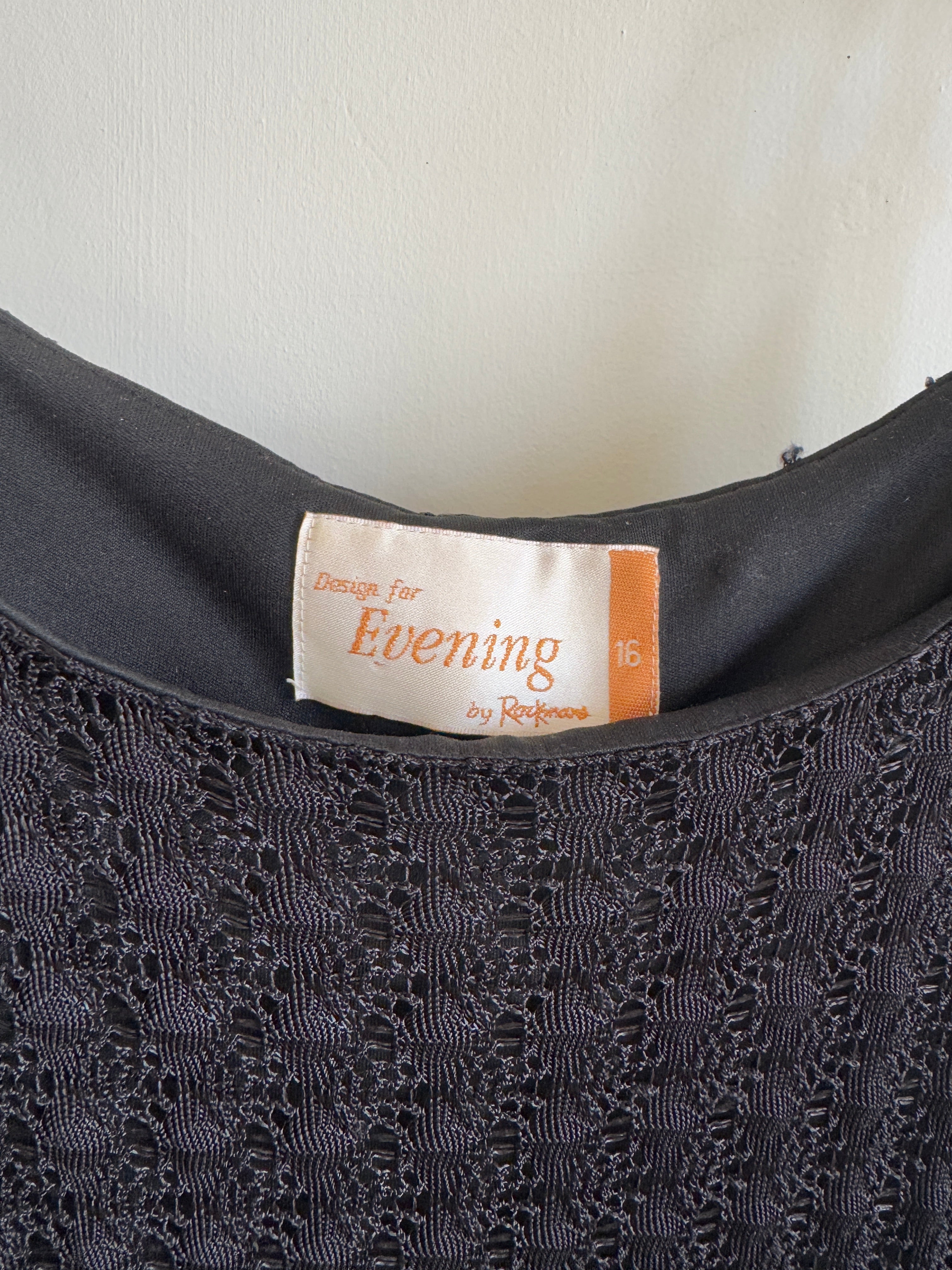 Vintage 90s Australian Made Knit Dress Noir