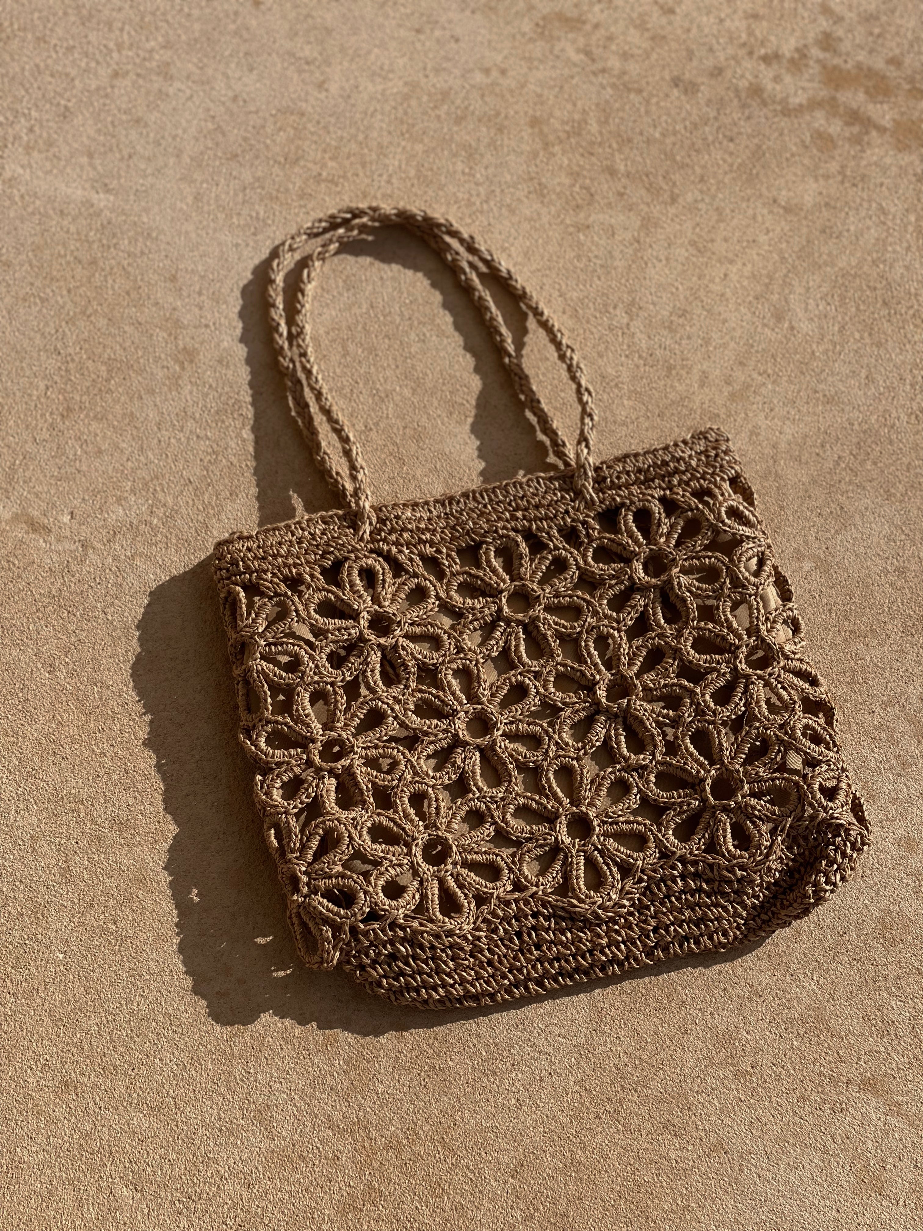 Lucy Flower Bag Natural