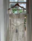 Vintage Y2K Italian Sheer Embroidered Naked Bustier Wedding Gown