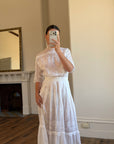 Vintage Edwardian Soiree Garden Broderie Anglaise Dress