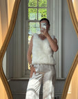 Vintage 80s Polar Faux Fur Tank Top