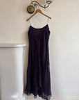 Vintage 90s Embellished Slip Midi Dress Indigo