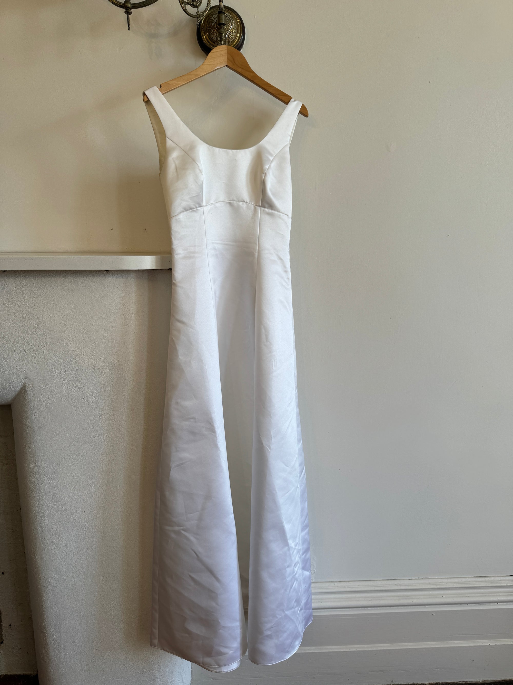 Vintage 90s Satin Bow Bridal Gown