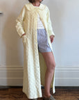 Vintage Lemon Quilted Coat with Oversized Collar