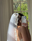 Vintage Juliette Floral Cap Long Veil