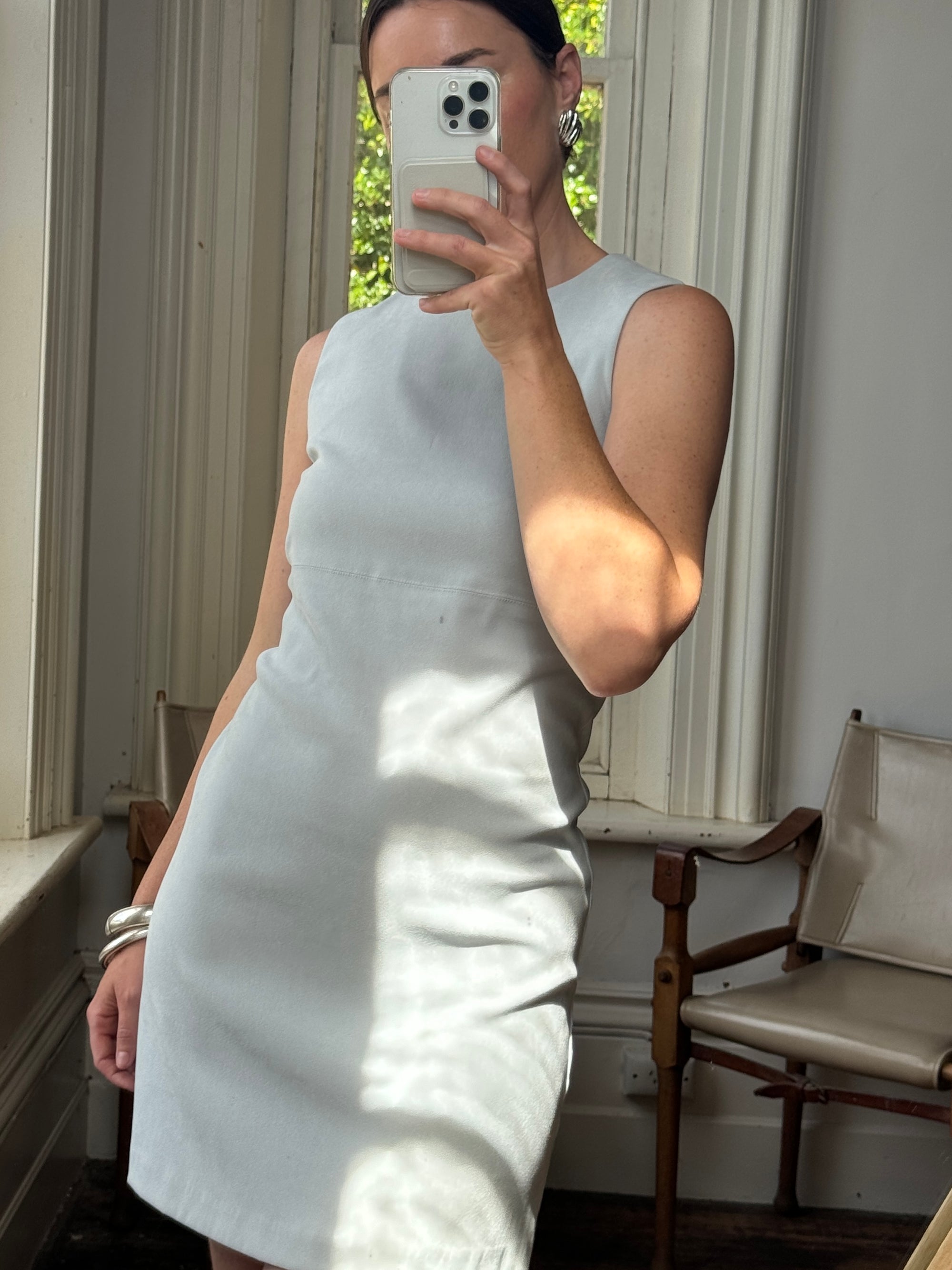Vintage 90s Australian Made Mini Dress Ice Blue