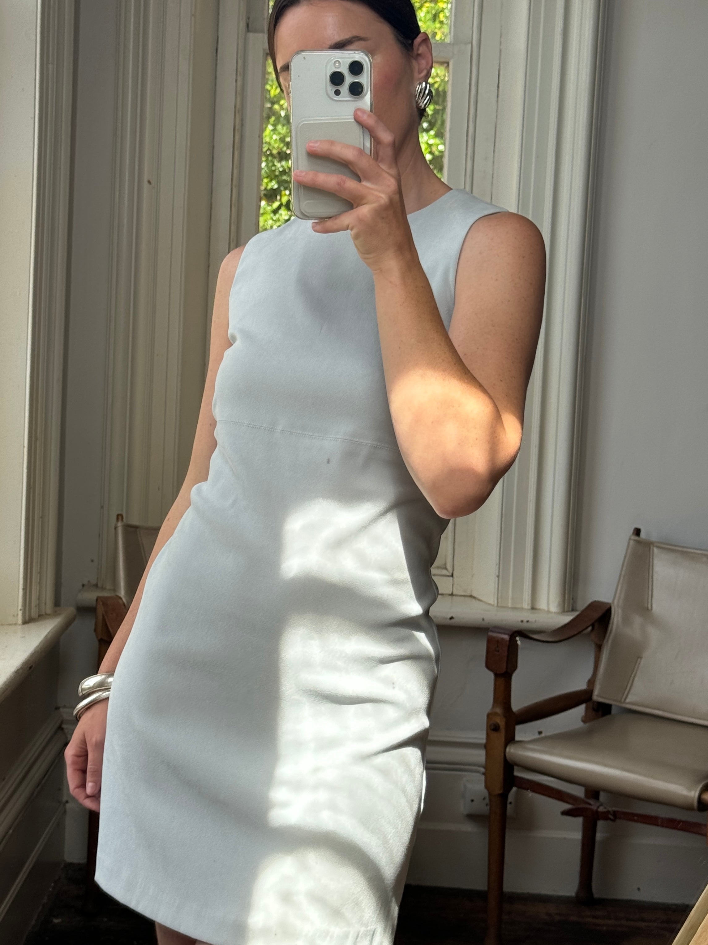 Vintage 90s Australian Made Mini Dress Ice Blue