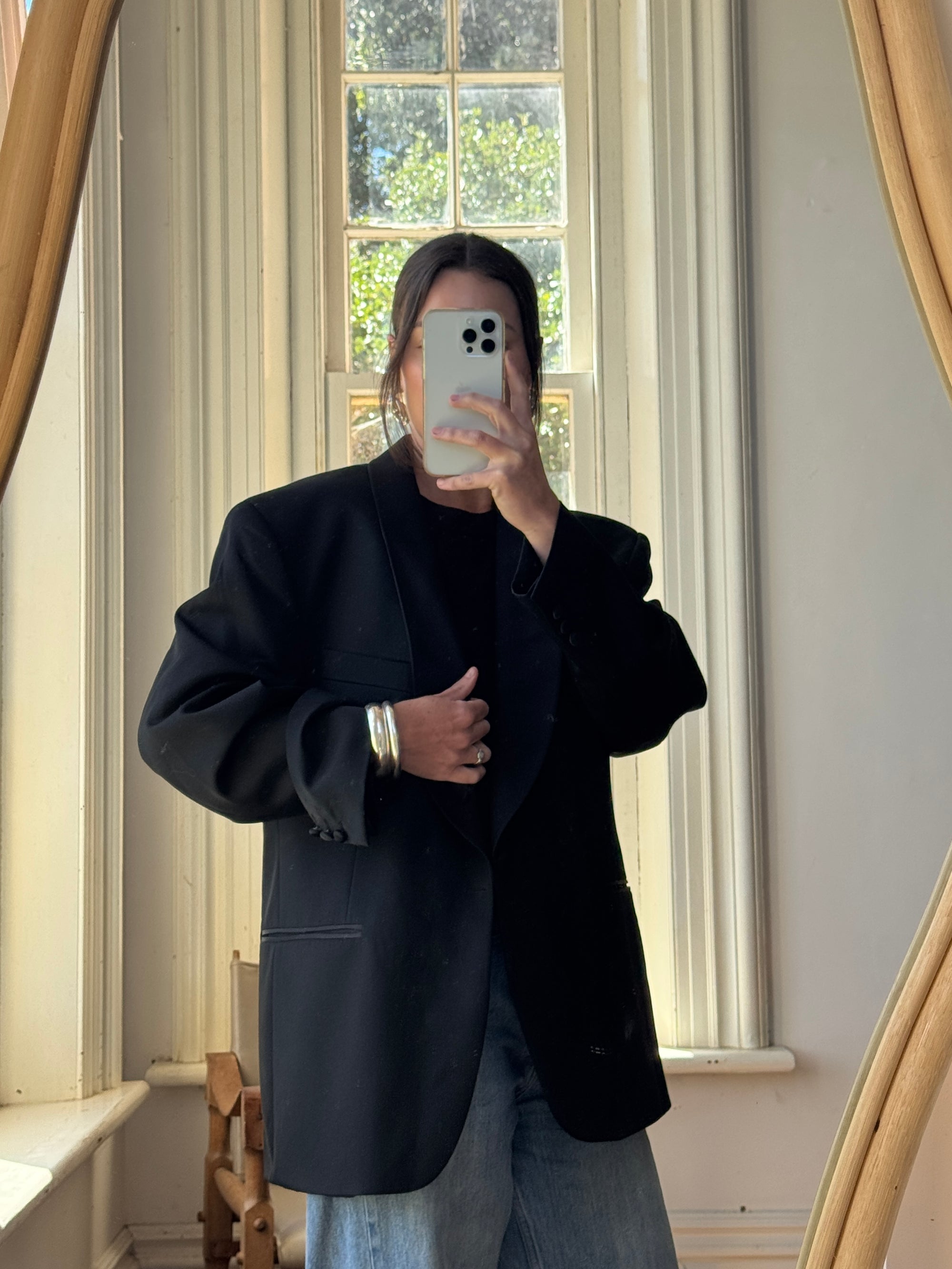 Vintage YSL Wool Tuxedo Jacket Noir