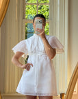 Vintage 60s Babydoll Micro Mod Bridal Mini