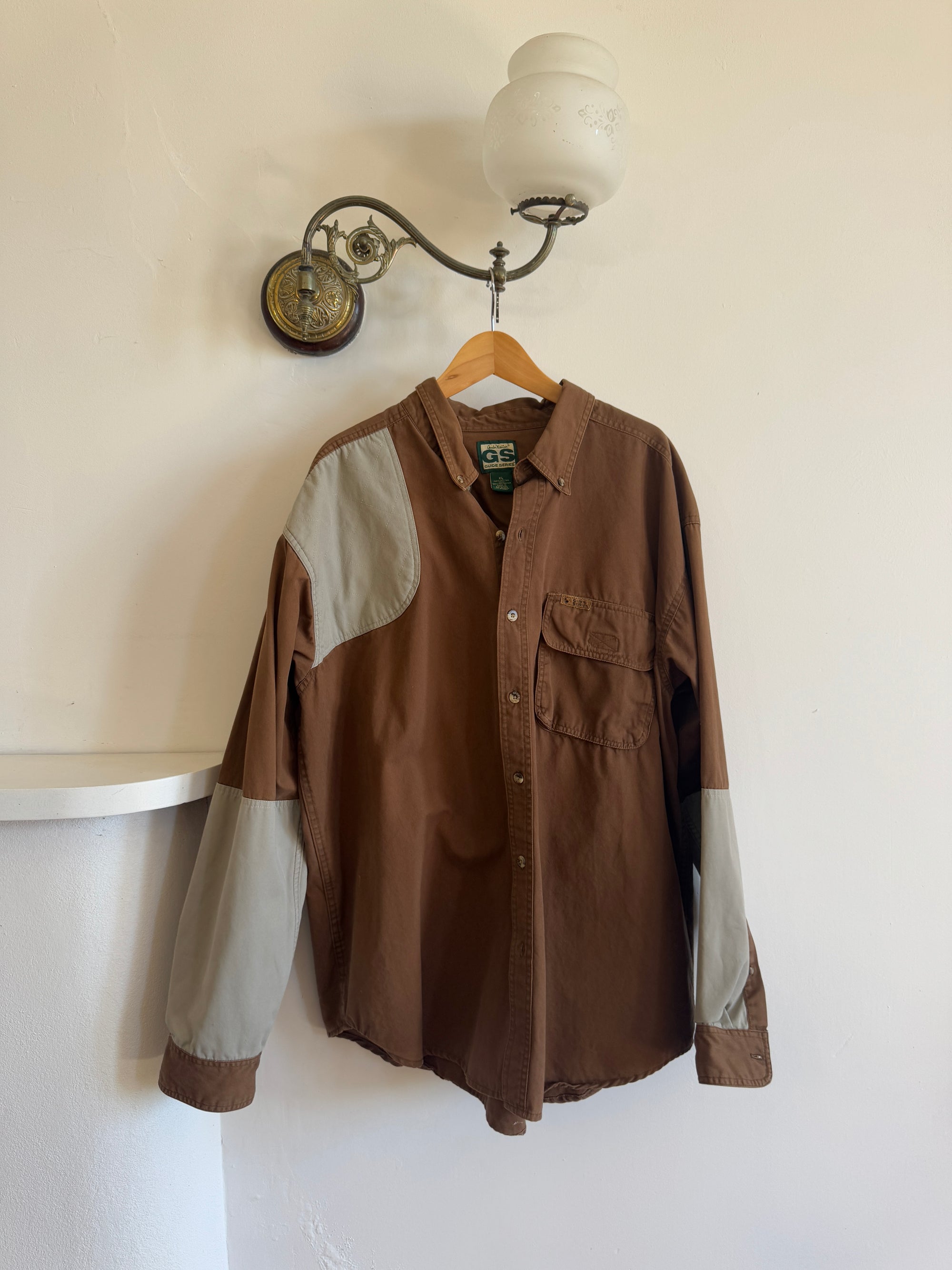 Vintage Cotton Chocolate Patchwork Trail Shirt