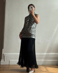 Vintage 60s Rare Embellished Tunic and Fluted Pant Set