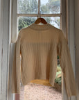 Vintage 90s Australian Pure Wool Cable Knit Jumper Creme