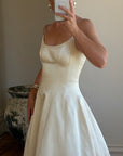 Vintage 90s Pure Silk Couture Diamante Wedding Gown