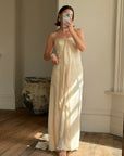 Vintage 90s Pure Silk Waterfall Strapless Bridal Gown