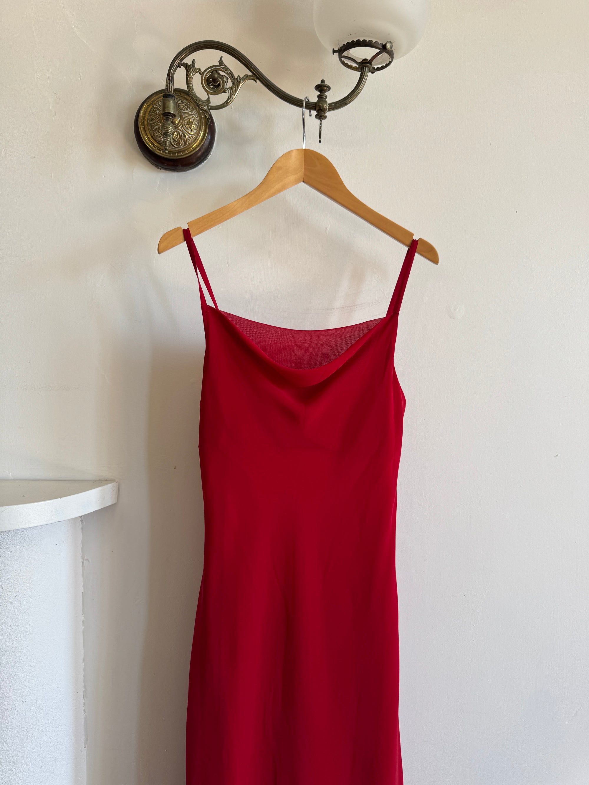 Vintage 90s Scarlett Cowl Neck Slip Dress
