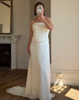 Vintage 90s Bridal Embellished Corset and Slip Skirt Set