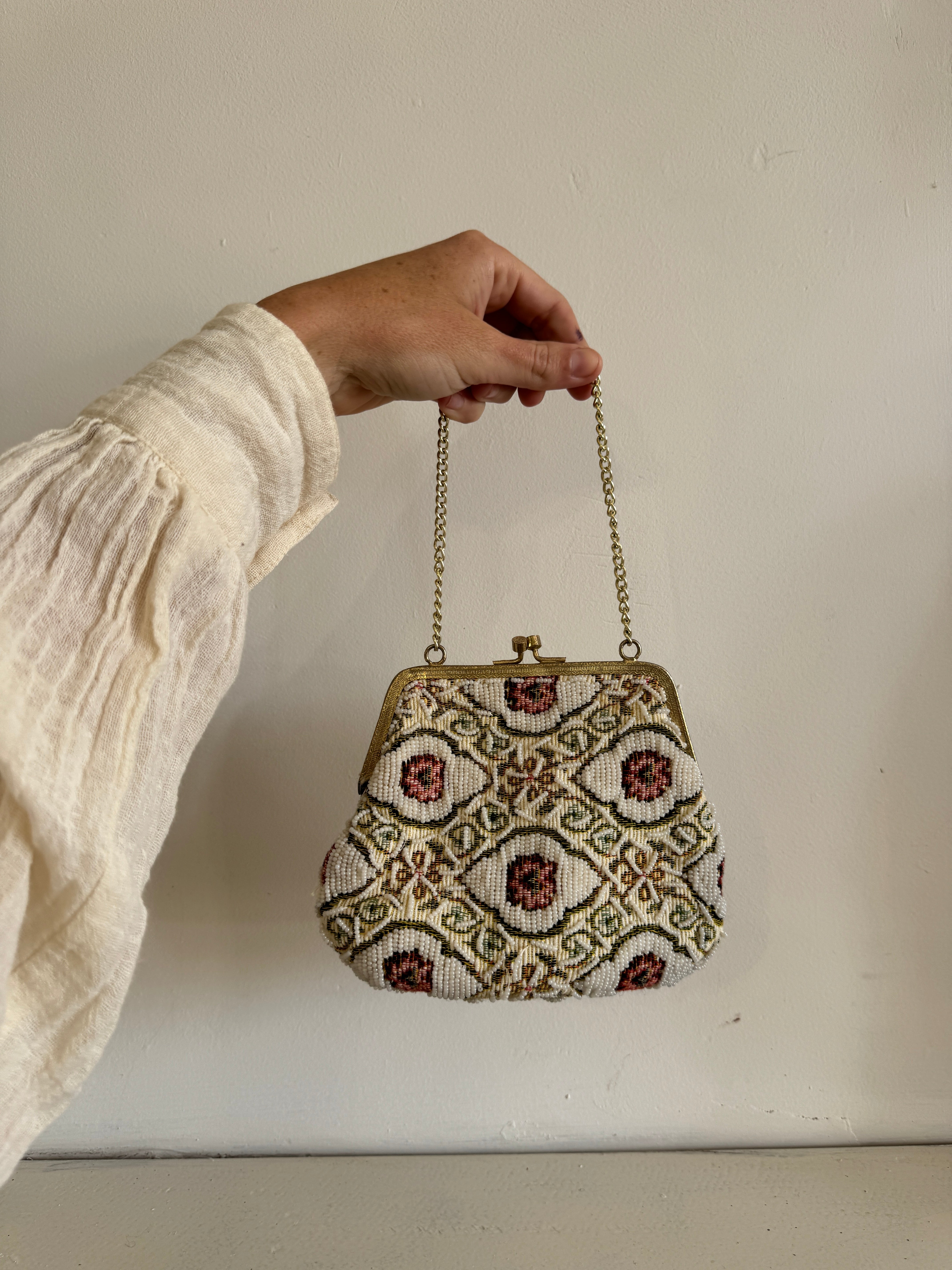 Vintage Beaded Tapestry Purse