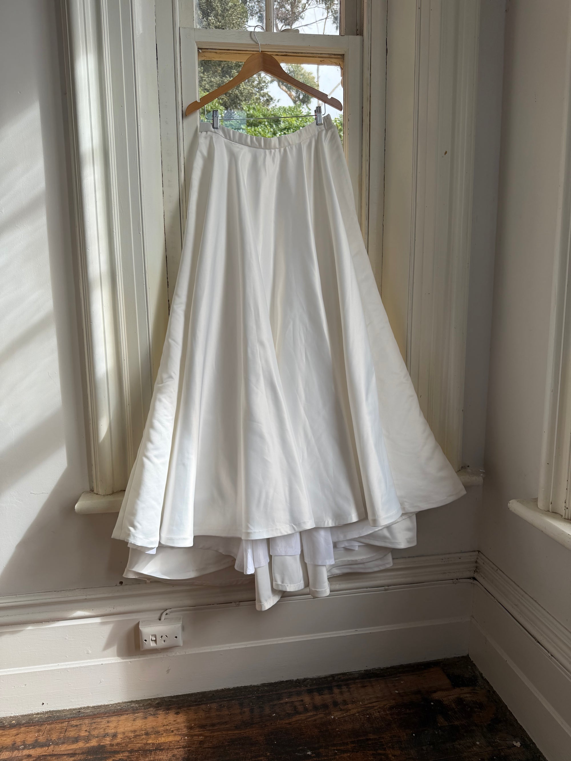 Vintage 90s Princess Satin Bridal Skirt