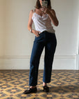 Vintage Crisp White Lace Cami
