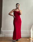 Vintage 90s Scarlett Cowl Neck Slip Dress