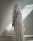 CMTB x Luce Di Luna Repurposed Antique Tambour Lace Chapel Length Veil