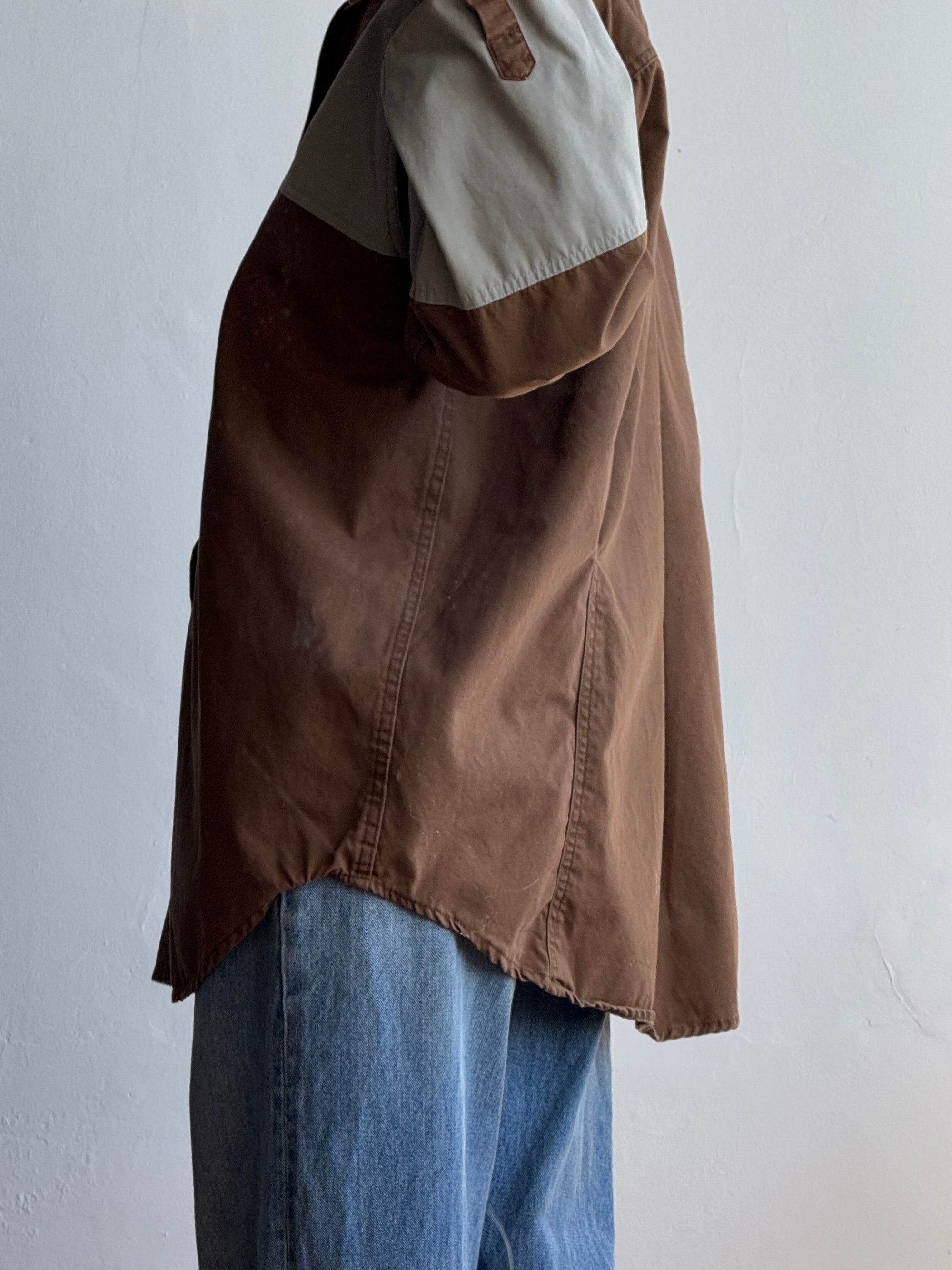 Vintage Cotton Chocolate Patchwork Trail Shirt