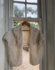 Vintage 60s Faux Fur Stole Creme