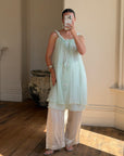 Vintage 60s Babydoll Shift Dress Mint