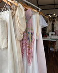 Vintage 90s Pink Floral Beaded Fringe Poncho
