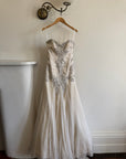 Vintage 90s Pure Silk Couture Drop Waist Wedding Gown