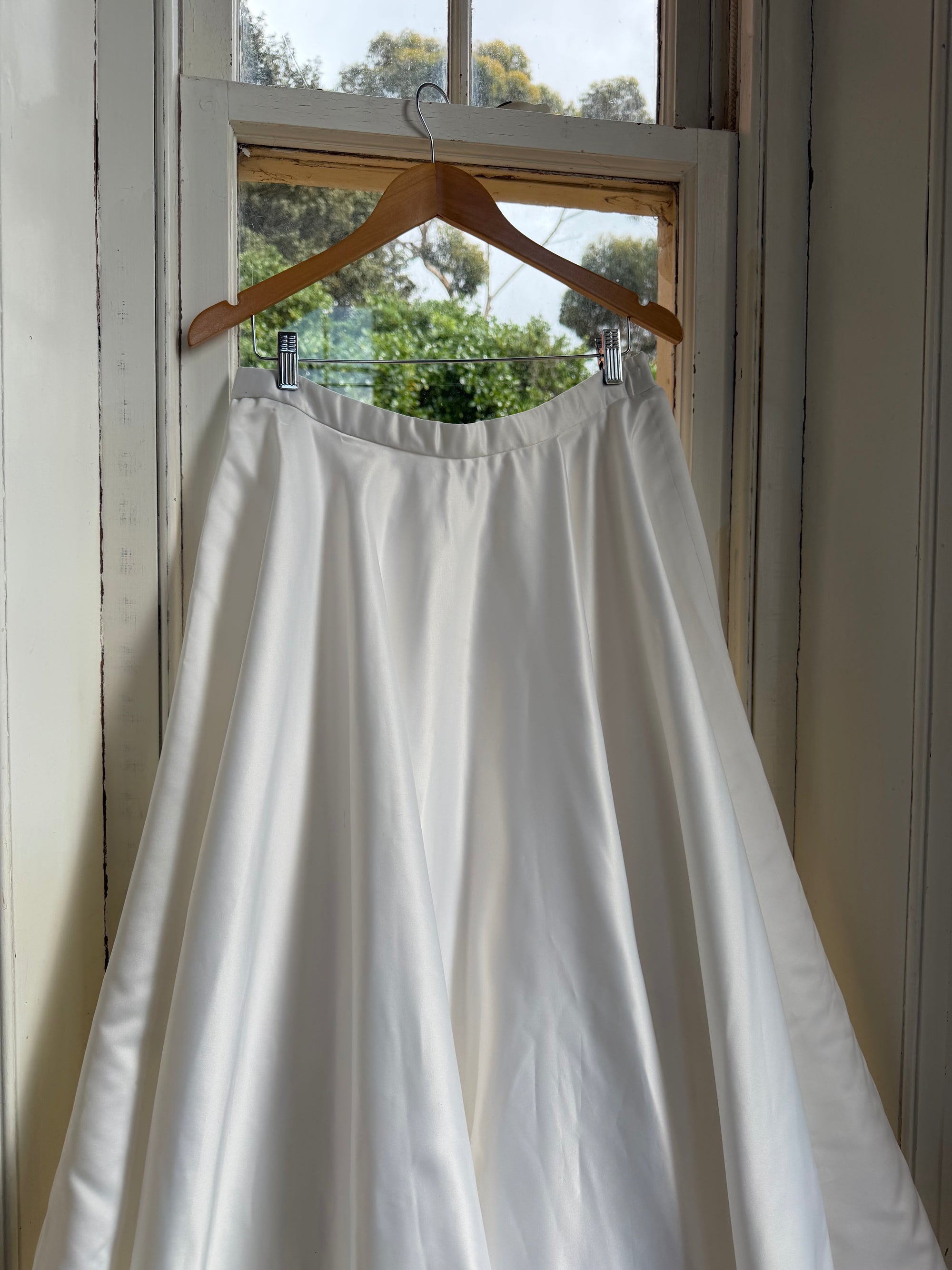 Vintage 90s Princess Satin Bridal Skirt