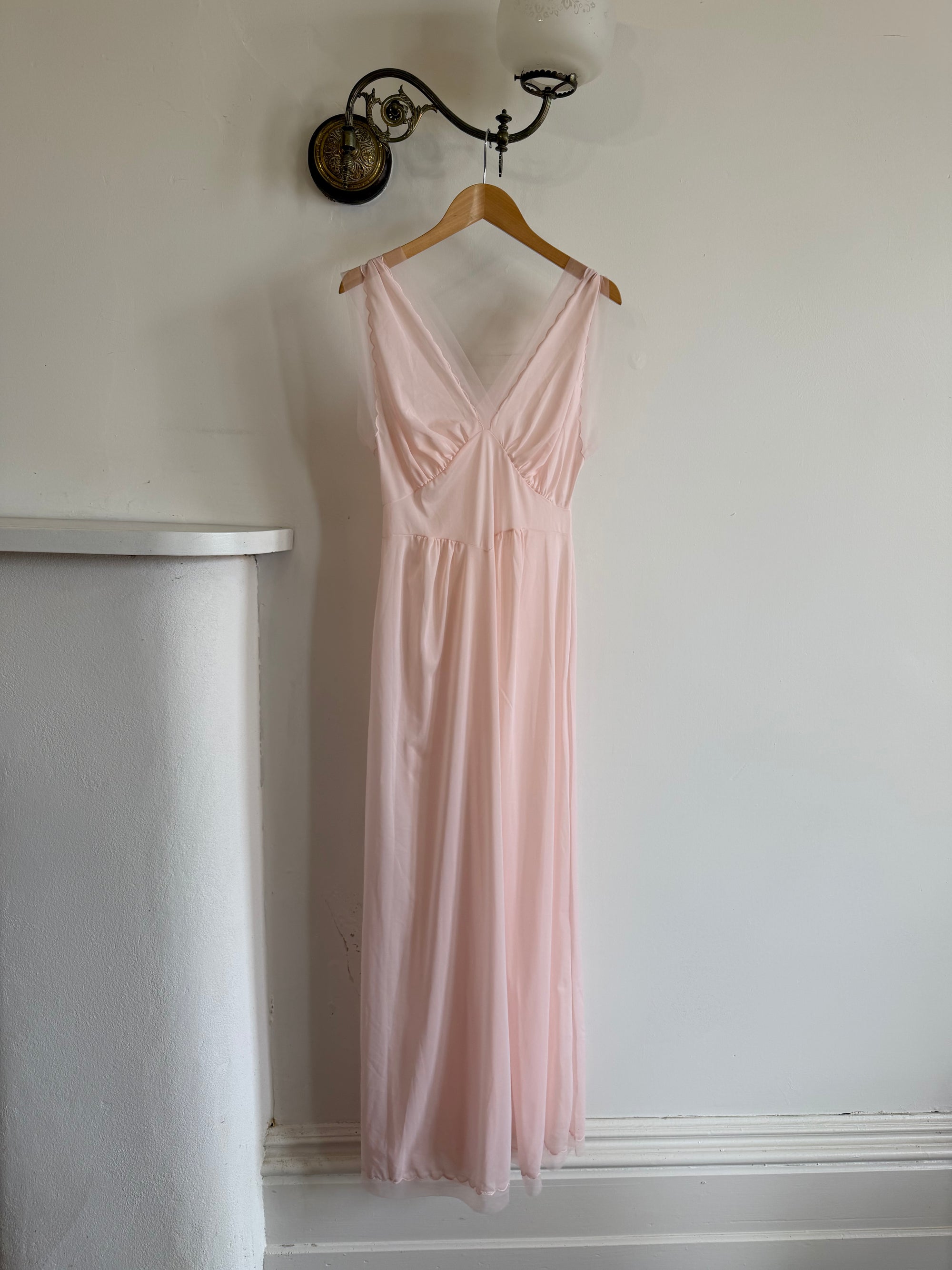 Vintage 60s Sheer Scalloped Slip Nightie